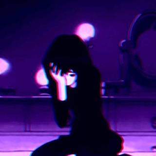 Lonely anime girl wallpaper