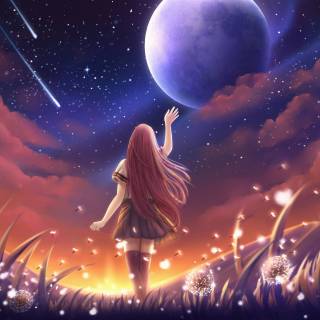 Lonely anime girl wallpaper