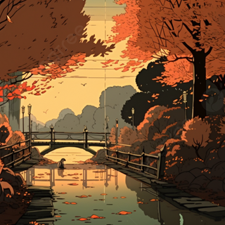 Pixel art autumn wallpaper