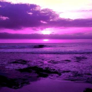 Aesthetic purple scenery wallpaper