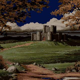 Pixel art autumn wallpaper