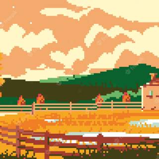 Pixel art autumn wallpaper