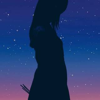 Lonely anime girl wallpaper