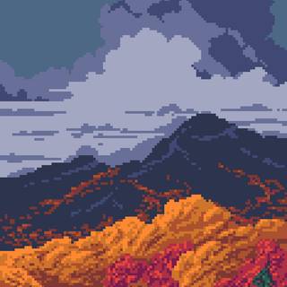 Pixel art autumn wallpaper