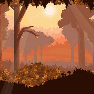 Pixel art autumn wallpaper