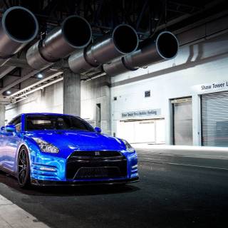Nissan GTR blue wallpaper