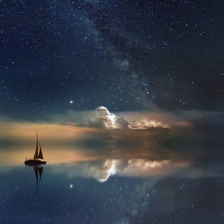 Ocean night 4k wallpaper