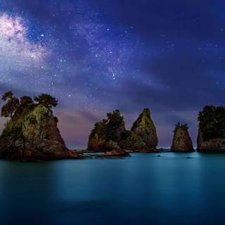 Ocean night 4k wallpaper