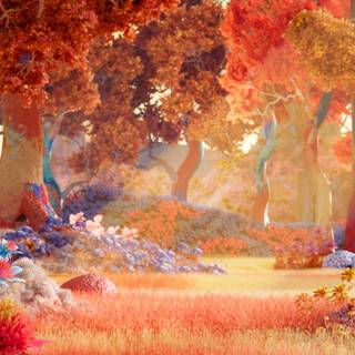 Autumn scenery art wallpaper