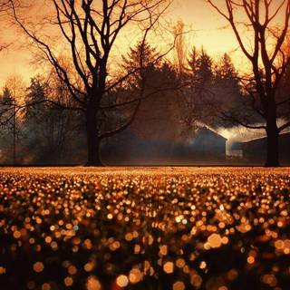 Aesthetic autumn clean desktop wallpaper