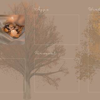 Aesthetic desktop autumn wallpaper