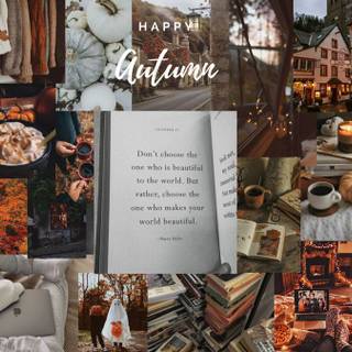 Aesthetic desktop autumn wallpaper