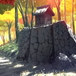 Autumn scenery art wallpaper