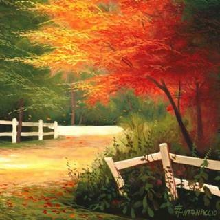 Autumn scenery art wallpaper