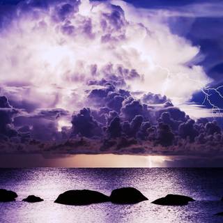 Ocean night 4k wallpaper