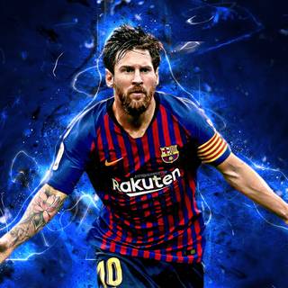 Neon Messi wallpaper