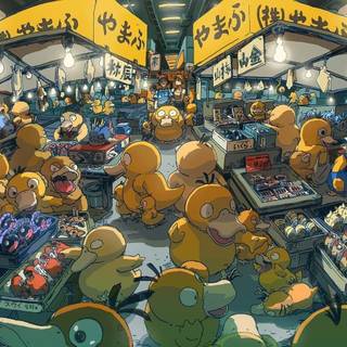 Psyduck desktop wallpaper