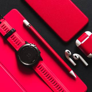 iPhone product red wallpaper