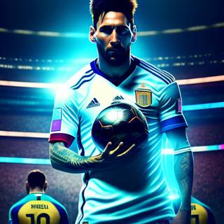 Neon Messi wallpaper