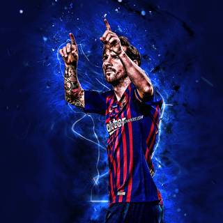 Neon Messi wallpaper