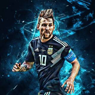 Neon Messi wallpaper