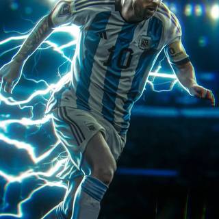 Neon Messi wallpaper