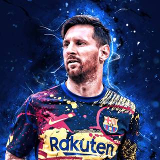 Neon Messi wallpaper