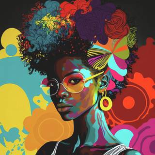 Afro art wallpaper
