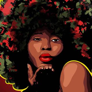 Afro art wallpaper