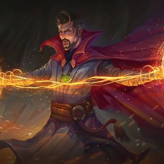 Dr Strange neon 4k wallpaper