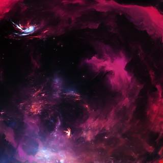 Red galaxy 4k wallpaper