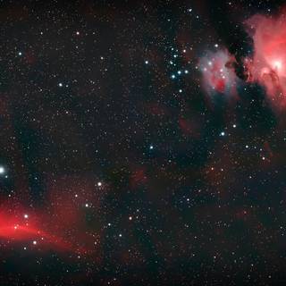 Red galaxy 4k wallpaper