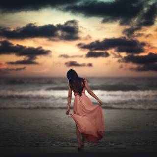 Alone girl 4k wallpaper