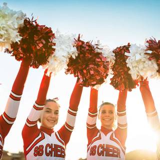 Cheer pom poms wallpaper