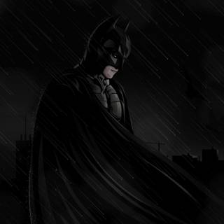Batman rain desktop wallpaper