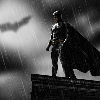 Batman rain desktop wallpaper