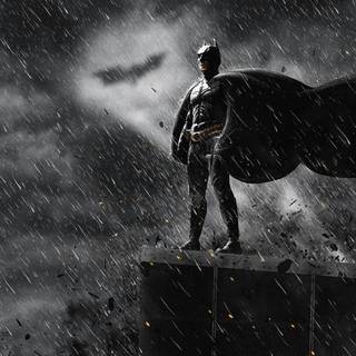 Batman rain desktop wallpaper
