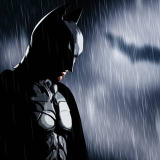 Batman rain desktop wallpaper
