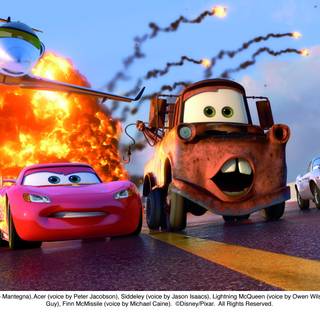 Cartoon car 4k wallpaper