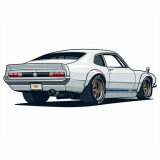 Cartoon car phone wallpaper