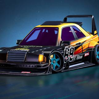 Cartoon car 4k wallpaper