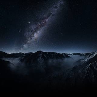 Mountain galaxy desktop wallpaper