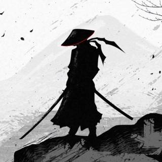 Samurai artwork iPhone wallpaper