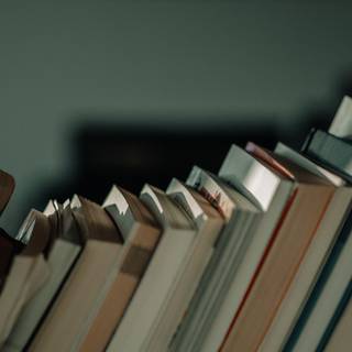 Book shelf 4k wallpaper