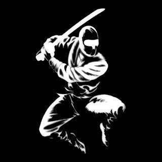 Black and white ninja wallpaper