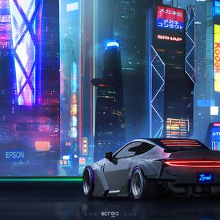 Cyberpunk cars 4k wallpaper