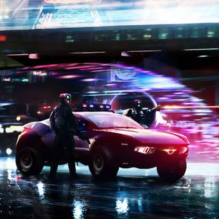 Cyberpunk cars 4k wallpaper