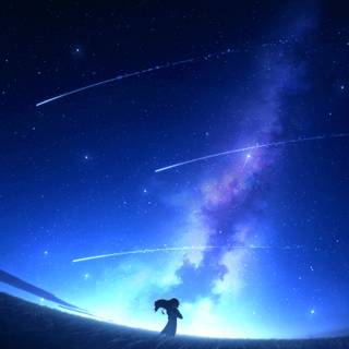 Shooting star 4k wallpaper