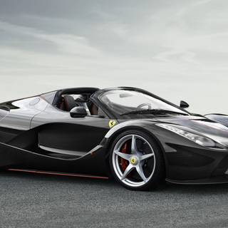 Black Ferrari 4k wallpaper