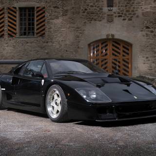 Black Ferrari 4k wallpaper